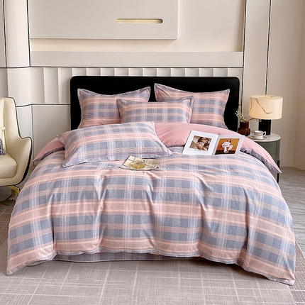 91家纺网 家纺一手货源 找家纺 2024新款全棉生态磨毛四件套 莫利格