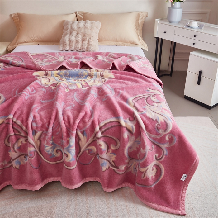 91家纺网 家纺一手货源 找家纺 2024新款柔软欧式轻奢真羊毛毛毯毯子 东方韵