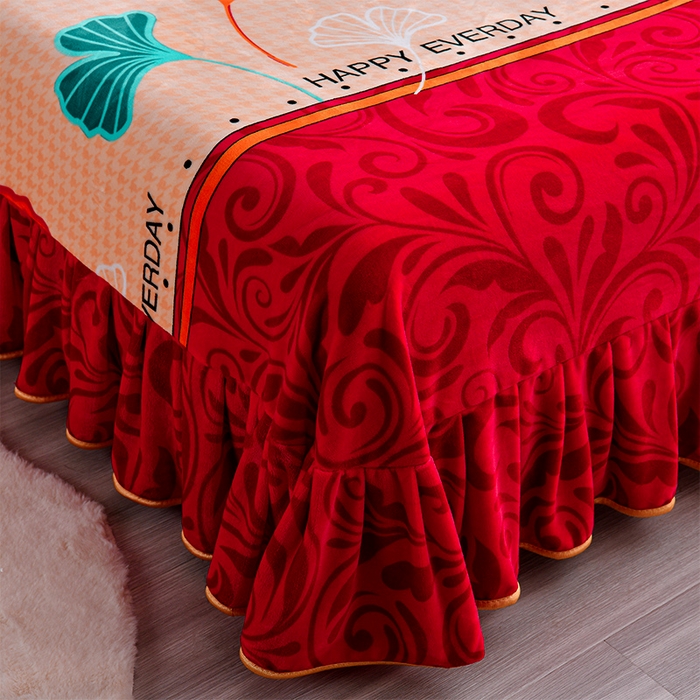 91家纺网 家纺一手货源 找家纺 芯诗曼2025新款8.5斤直播热款高克重牛奶绒法莱绒水晶金貂法莱绒四件套 幸福美满