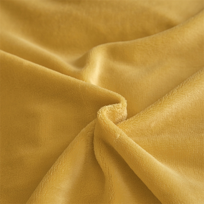 91家纺网 家纺一手货源 找家纺 启程家纺 2024新款A类加厚230克纯色双拼牛奶绒四件套 姜黄+深灰