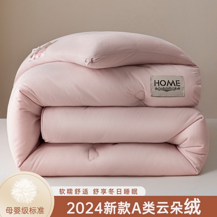 91家纺网 家纺一手货源 找家纺 (总) 帕拉美拉 2025新款云朵绒无印风冬被春秋被冬被被芯