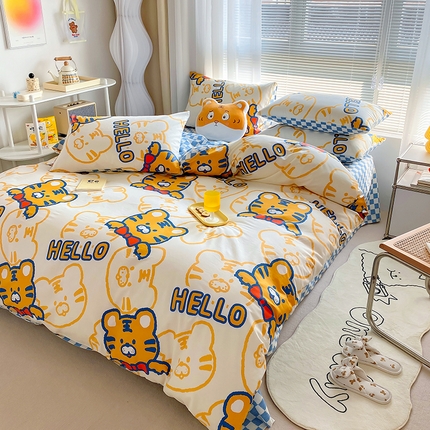 91家纺网 家纺一手货源 找家纺 【91特价】田野 13372全棉四件套（库存商品，不退不换，谨慎下单）