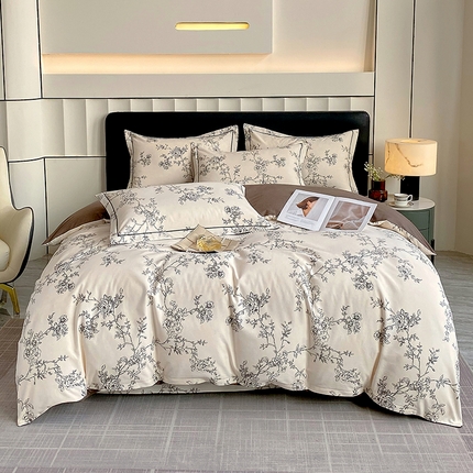 91家纺网 家纺一手货源 找家纺 2024新款全棉生态磨毛四件套 寻花集