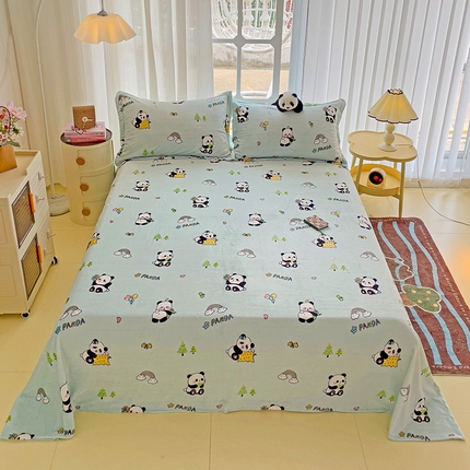 91家纺网 家纺一手货源 找家纺 （总）名兮家居 2024新款时尚卡通风高克重牛奶绒床单-盖毯