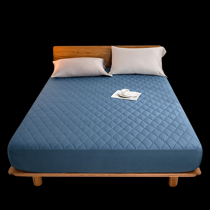 91家纺网 家纺一手货源 找家纺 2024新款加厚夹棉防水床笠素色-【四季款】 幽梦兰