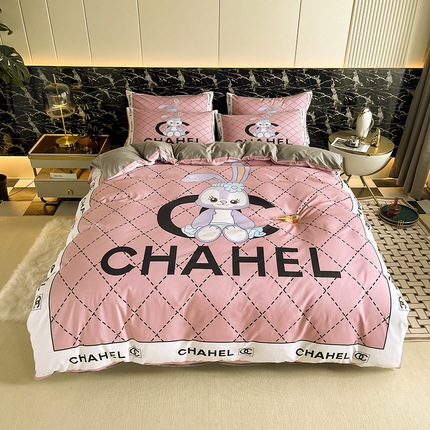 91家纺网 家纺一手货源 找家纺 （总）摩卡（乐趣） 2024新款亲肤全棉网红轻奢四件套