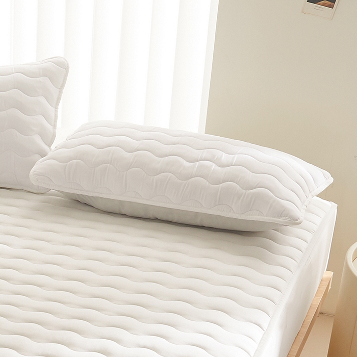 91家纺网 家纺一手货源 找家纺 2024新款原棉夹棉枕套-四季款 本白