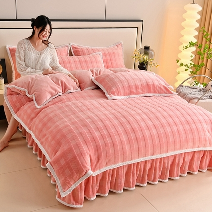 91家纺网 家纺一手货源 找家纺 （总）星窝 2025新款直播热推8D立体雕花工艺加厚牛奶绒四件套（控价标准不低于139）