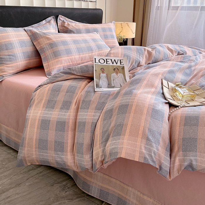 91家纺网 家纺一手货源 找家纺 2024新款全棉生态磨毛四件套 莫利格