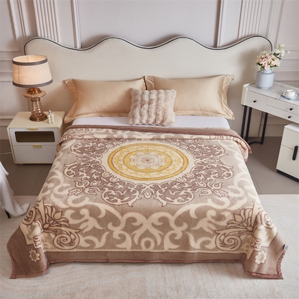 2024新款柔软欧式轻奢真羊毛毛毯毯子 皇储世家