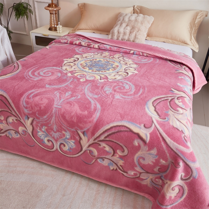 91家纺网 家纺一手货源 找家纺 2024新款柔软欧式轻奢真羊毛毛毯毯子 东方韵