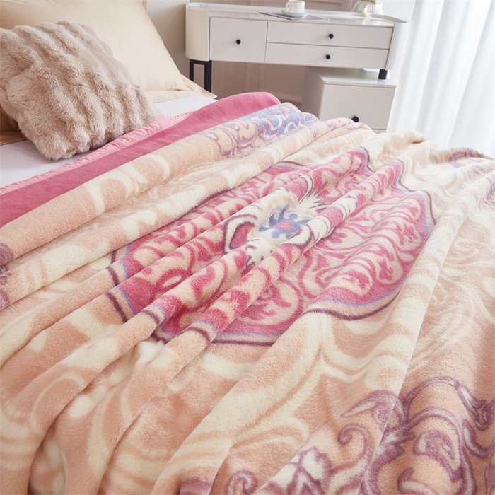 91家纺网 家纺一手货源 找家纺 2024新款柔软欧式轻奢真羊毛毛毯毯子 梦幻城