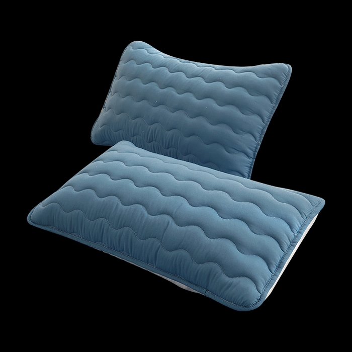 91家纺网 家纺一手货源 找家纺 2024新款原棉夹棉枕套-四季款 高贵蓝