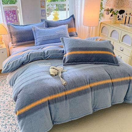 91家纺网 家纺一手货源 找家纺 （总）518家纺 2025新款A类高克重臻棉绒牛奶绒单被套（可定制）