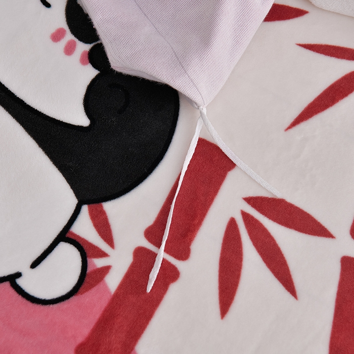 91家纺网 家纺一手货源 找家纺 阿亮家居 2024新款8.5斤保暖牛奶绒金貂绒床裙款四件套 小熊猫