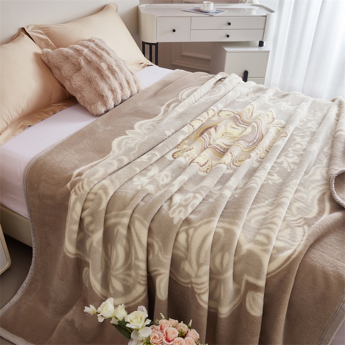 91家纺网 家纺一手货源 找家纺 2024新款柔软欧式轻奢真羊毛毛毯毯子 流金岁月