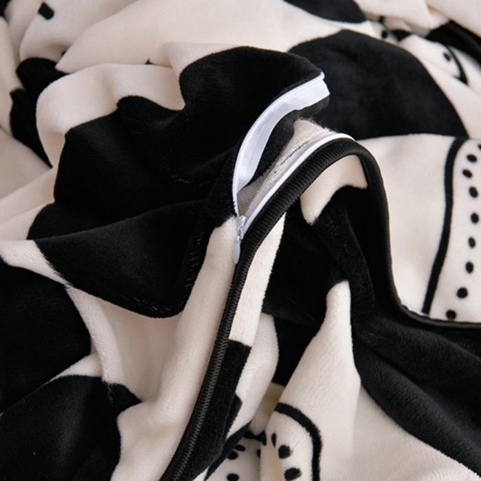 91家纺网 家纺一手货源 找家纺 阿亮家居 2024新款8.5斤保暖牛奶绒金貂绒床裙款四件套 牛奶猫咪