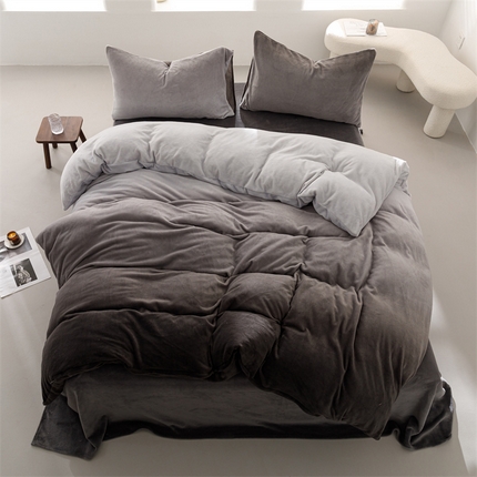 91家纺网 家纺一手货源 找家纺 （总）2025新款小清新双面牛奶绒四件套