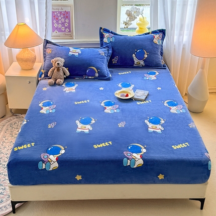 91家纺网 家纺一手货源 找家纺 （总）518家纺 2025新款臻棉绒牛奶绒单床笠床罩支持定制