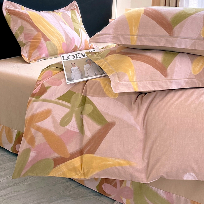 91家纺网 家纺一手货源 找家纺 2024新款全棉生态磨毛四件套 图兰朵