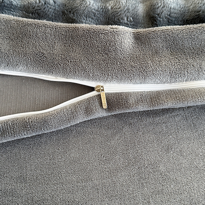 91家纺网 家纺一手货源 找家纺 芸锦豪 2024新款仿兔毛小泡泡兔兔绒兔毛绒四件套 深灰