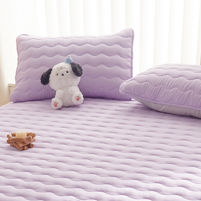 91家纺网 家纺一手货源 找家纺 2024新款原棉夹棉枕套-四季款 优雅紫