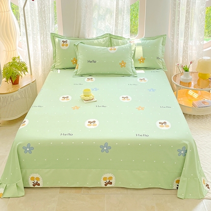 家贝爱 2024新款加厚纯棉生态磨毛床单系列 元气桃桃