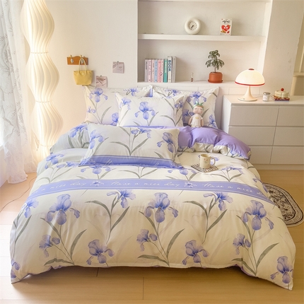 91家纺网 家纺一手货源 找家纺 （总）许林 2025新款植物羊绒四件套磨毛加厚床单被套学生三件套宿舍大量现货直播