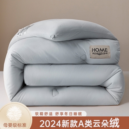 91家纺网 家纺一手货源 找家纺 (总) 帕拉美拉 2025新款云朵绒无印风冬被春秋被冬被被芯