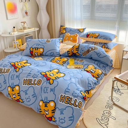 91家纺网 家纺一手货源 找家纺 【91特价】田野 13372全棉四件套（库存商品，不退不换，谨慎下单）