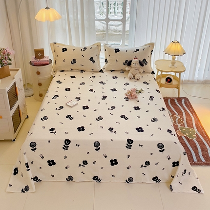 91家纺网 家纺一手货源 找家纺 （总）名兮家居 2024新款时尚卡通风高克重牛奶绒床单-盖毯
