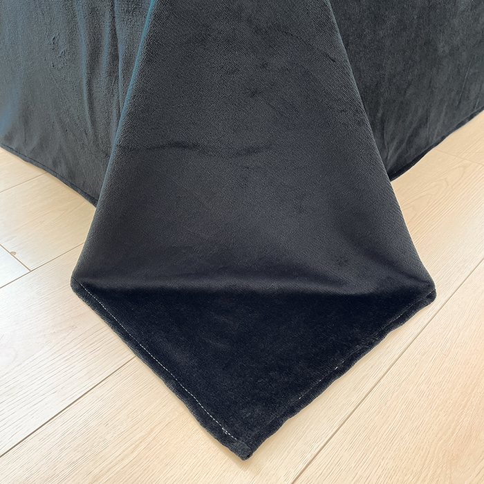 91家纺网 家纺一手货源 找家纺 慕澄家纺 2024新款小清新可爱印花牛奶绒加厚保暖四件套 黑白配