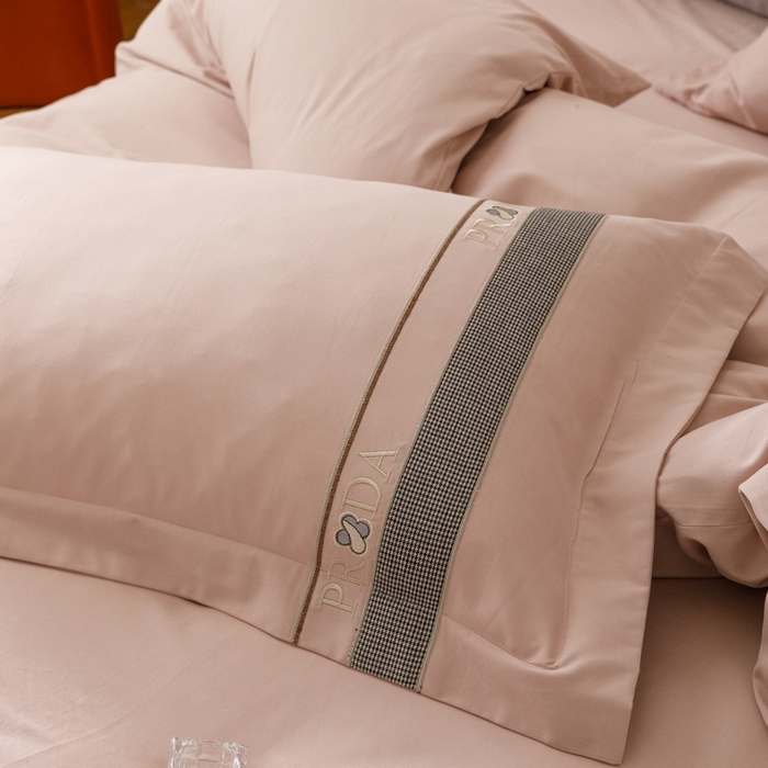 91家纺网 家纺一手货源 找家纺 2024新款A类云柔棉加密柔顺磨毛四件套千鸟格系列 千鸟格-浅豆沙