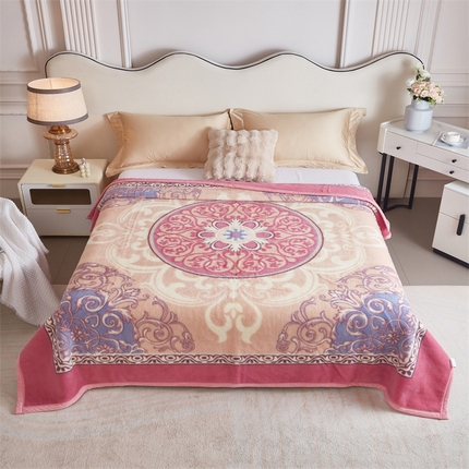 2024新款柔软欧式轻奢真羊毛毛毯毯子 梦幻城