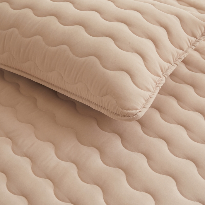 91家纺网 家纺一手货源 找家纺 2024新款原棉夹棉枕套-四季款 驼色