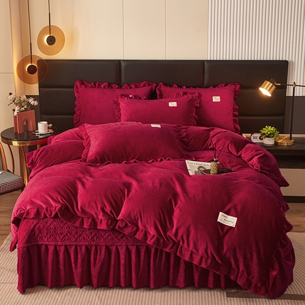 91家纺网 家纺一手货源 找家纺 （总）美之润家纺 2025新款纯色牛奶绒床盖四件套床盖三件套单被套