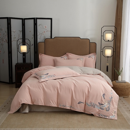 91家纺网 家纺一手货源 找家纺 （总）金纱玉纺家纺 2024新款百分之百全棉新款轻奢刺绣四件套