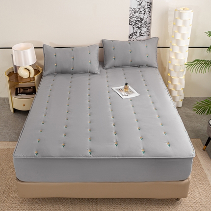 91家纺网 家纺一手货源 找家纺 （总）米柳家纺 2024新款水洗棉大豆夹棉床笠