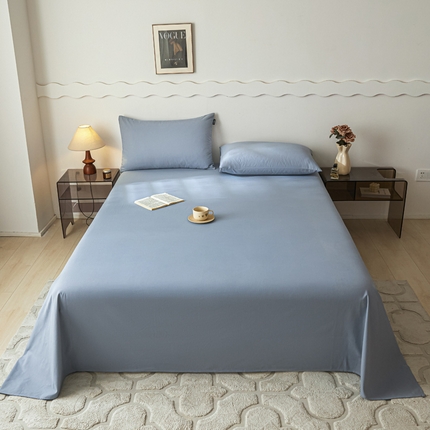 91家纺网 家纺一手货源 找家纺 涵宸家纺 2024新款全棉磨毛四件套纯厚系列-单床单 a星耀兰