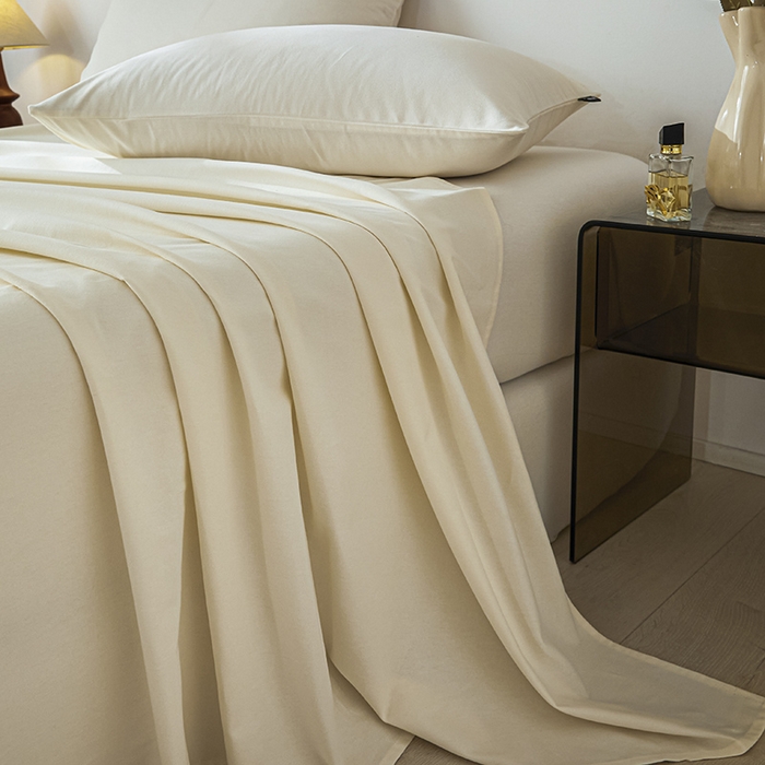 91家纺网 家纺一手货源 找家纺 涵宸家纺 2024新款全棉磨毛四件套纯厚系列-单床单 a奶茶色