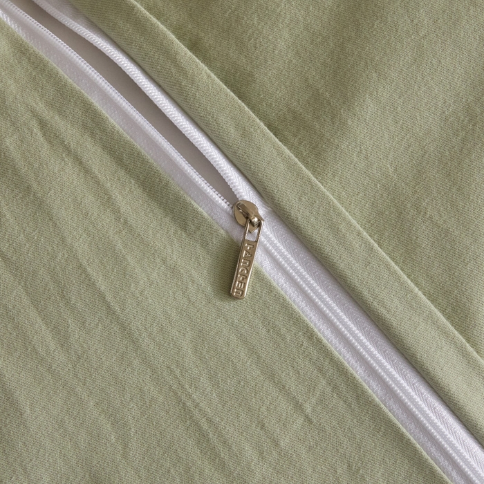 91家纺网 家纺一手货源 找家纺 涵宸家纺 2024新款全棉磨毛四件套纯厚系列（轻）-四件套 纯厚-枝条绿