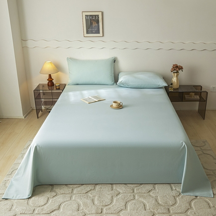 91家纺网 家纺一手货源 找家纺 涵宸家纺 2024新款全棉磨毛四件套纯厚系列-单床单 a爱琴海