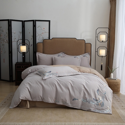 91家纺网 家纺一手货源 找家纺 （总）金纱玉纺家纺 2024新款百分之百全棉新款轻奢刺绣四件套