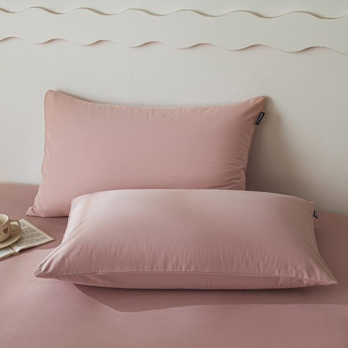 91家纺网 家纺一手货源 找家纺 涵宸家纺 2024新款全棉磨毛四件套纯厚系列-单床单 a豆沙