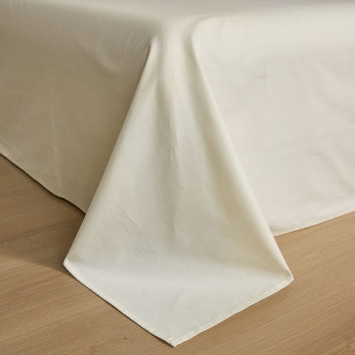 91家纺网 家纺一手货源 找家纺 涵宸家纺 2024新款全棉磨毛四件套纯厚系列（轻）-四件套 纯厚（古今绿+奶白）