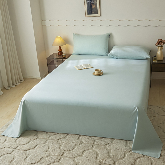 91家纺网 家纺一手货源 找家纺 涵宸家纺 2024新款全棉磨毛四件套纯厚系列-单床单 a爱琴海