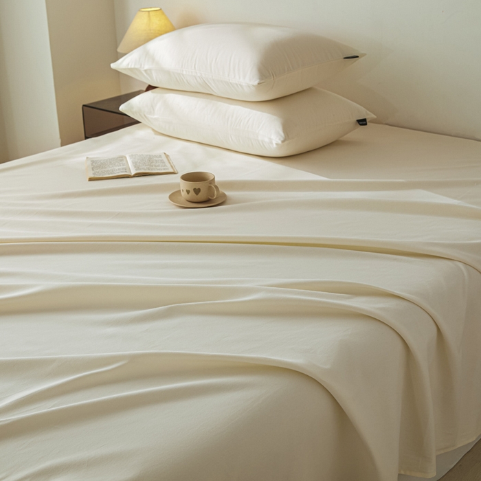 91家纺网 家纺一手货源 找家纺 涵宸家纺 2024新款全棉磨毛四件套纯厚系列-单床单 a奶茶色