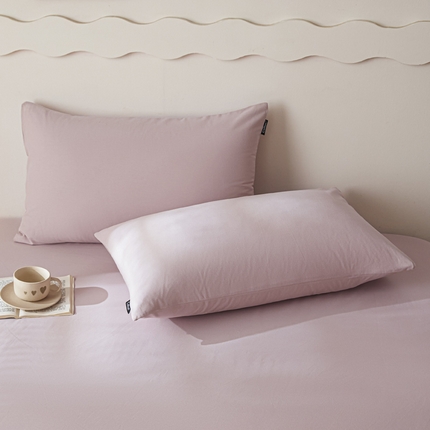 91家纺网 家纺一手货源 找家纺 涵宸家纺 2024新款全棉磨毛四件套纯厚系列-单枕套 a星空紫