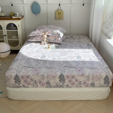 91家纺网 家纺一手货源 找家纺 （总）XIWEN-希文家纺 2024新款全棉磨毛印花单品系列-单床笠