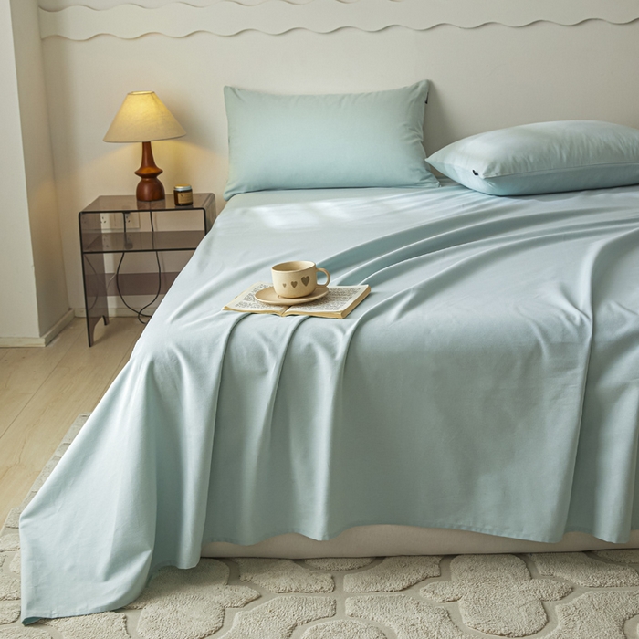 91家纺网 家纺一手货源 找家纺 （总）涵宸家纺 2024新款全棉磨毛四件套纯厚系列-单床单